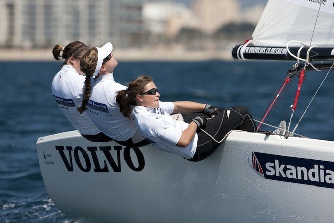 The Team GB Match Racing Girls in action ©  Volvo Cars UK http://www.volvocars.com/uk
